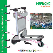 3 Wheel Stainless Steel Baggage Airport Trolley